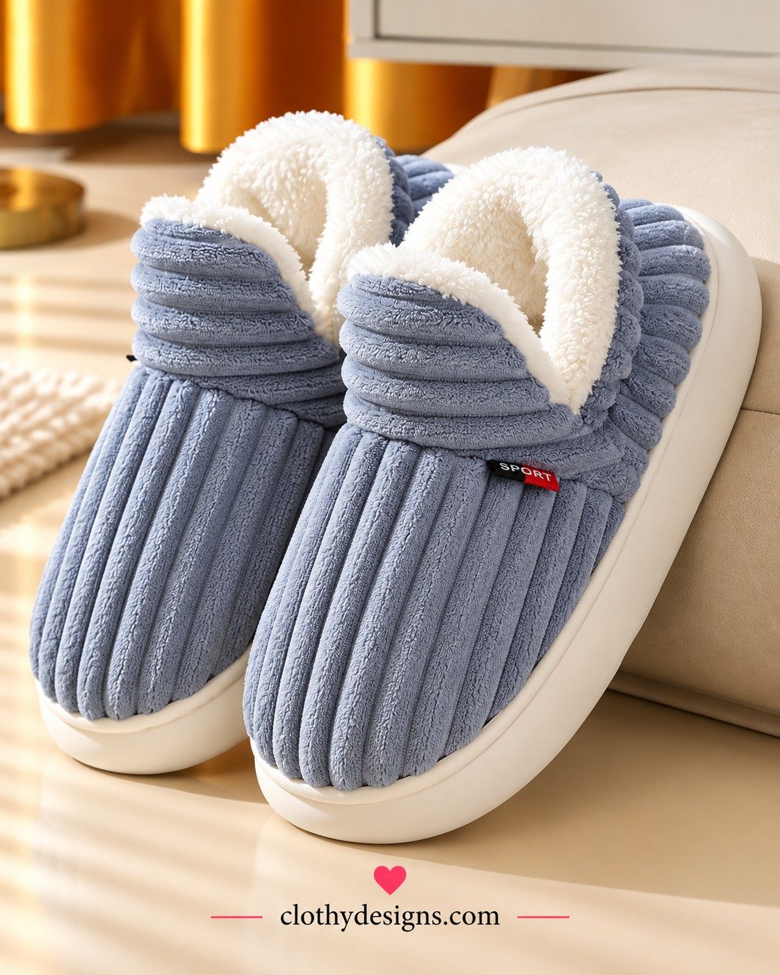 Cozy Fuzzy Winter Slippers for Women – Soft Plush Warm Indoor & Outdoor House Shoes